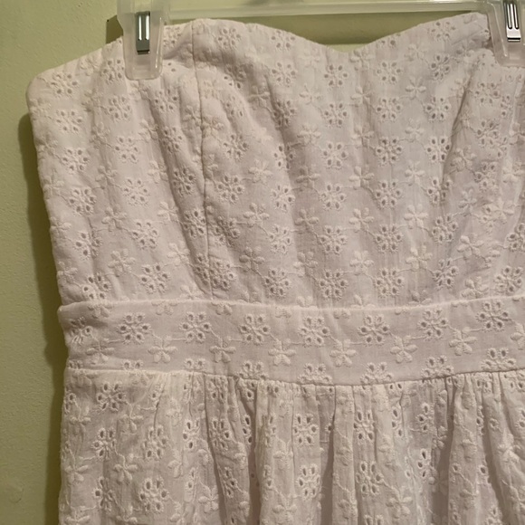Francesca's White Strapless Lace Dress S - Picture 2 of 5